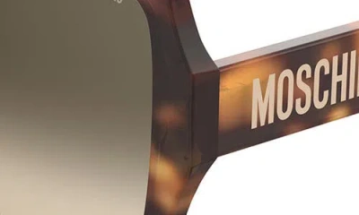 Moschino 56mm Gradient Square Sunglasses In Brown
