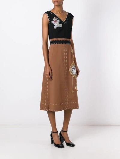 Shop Dolce & Gabbana Wonderland Patch Dress - Black