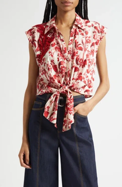 Cinq À Sept Cinq A Sept Floral Ribbons Marianna Sleeveless Blouse