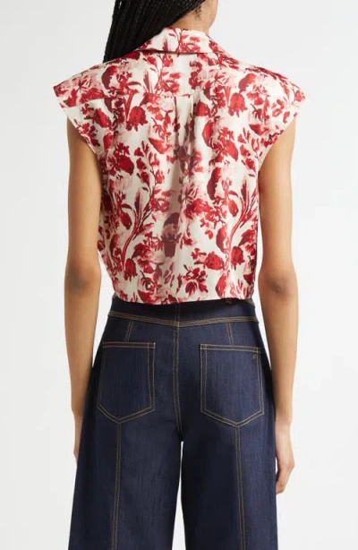 Cinq À Sept Cinq A Sept Floral Ribbons Marianna Sleeveless Blouse