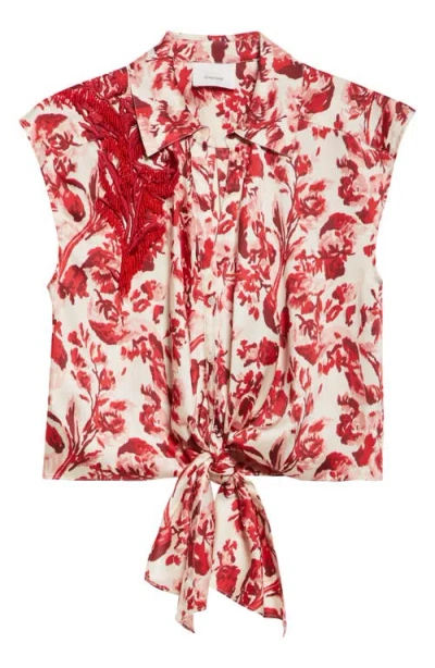 Cinq À Sept Cinq A Sept Floral Ribbons Marianna Sleeveless Blouse
