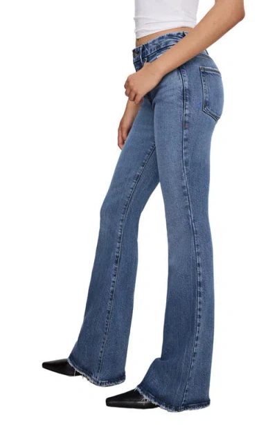 Good American Good Legs Flare Split Hem Jeans