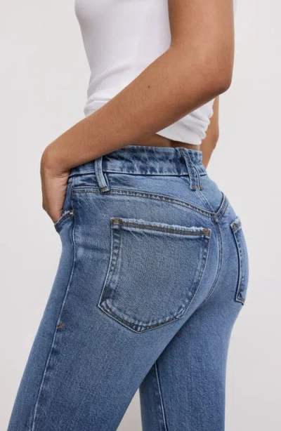 Good American Good Legs Flare Split Hem Jeans