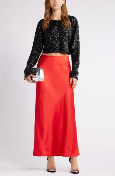 Open Edit Bias Cut Maxi Skirt