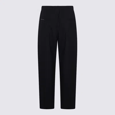Marni Relaxed Fit Trousers Elastic Waistband In Blue