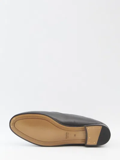 Gucci Black Brixton Horsebit Leather Loafers In Black