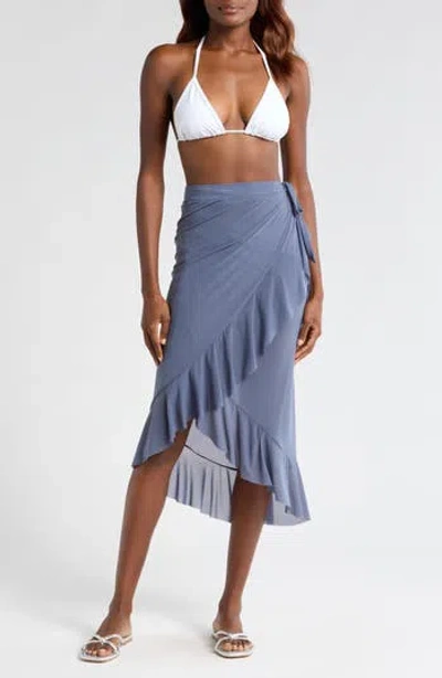 Bleu By Rod Beattie Ruffle Mesh Cover-up Pareo