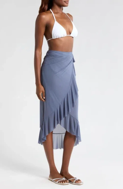 Bleu By Rod Beattie Ruffle Mesh Cover-up Pareo