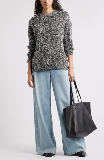 Nordstrom Marled Cotton & Wool Crewneck Sweater