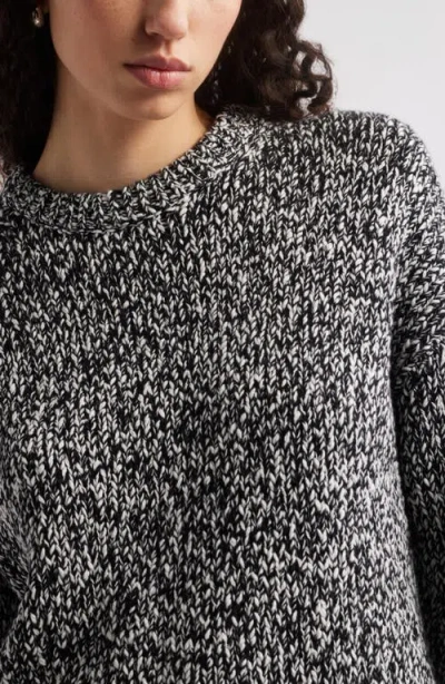 Nordstrom Marled Cotton & Wool Crewneck Sweater