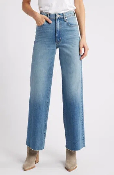 Slvrlake Grace Raw Hem High Waist Ankle Wide Leg Jeans