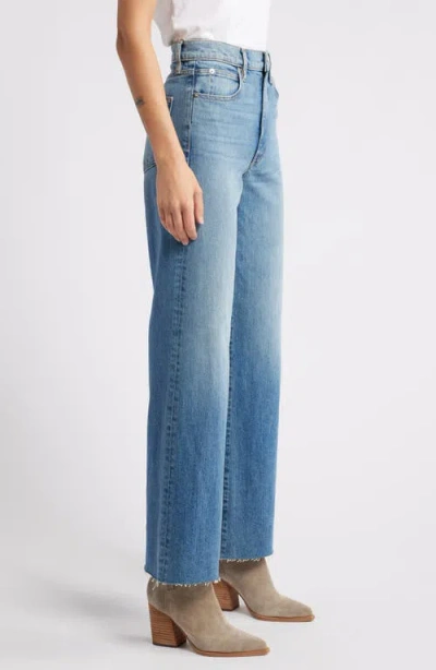 Slvrlake Grace Raw Hem High Waist Ankle Wide Leg Jeans