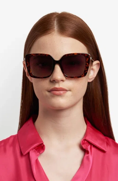 Fossil 54mm Gradient Square Sunglasses In Brown