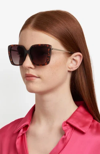 Fossil 54mm Gradient Square Sunglasses In Brown