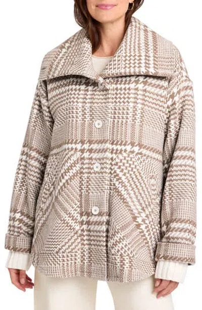 Splendid X Cella Jane Wool Jacket Toast Plaid