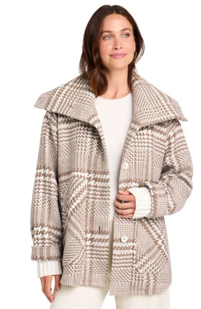 Splendid X Cella Jane Wool Jacket Toast Plaid