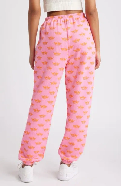 Boys Lie Not Your Puppy Kimmy Cotton Blend Sweatpants In Pink