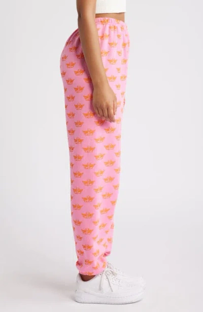 Boys Lie Not Your Puppy Kimmy Cotton Blend Sweatpants In Pink