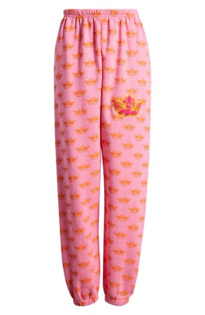 Boys Lie Not Your Puppy Kimmy Cotton Blend Sweatpants In Pink