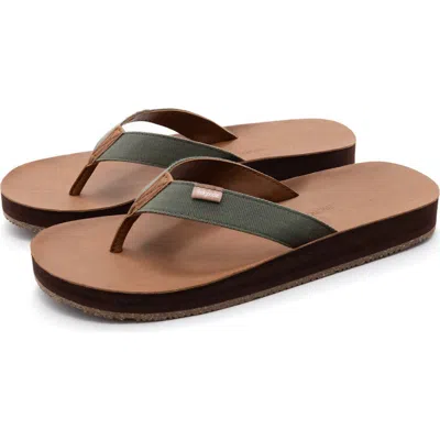 Feelgoodz Mens Zensole Kinderz Faux Leather Flip Flop Thong Sandals