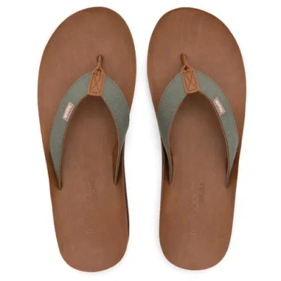 Feelgoodz Mens Zensole Kinderz Faux Leather Flip Flop Thong Sandals