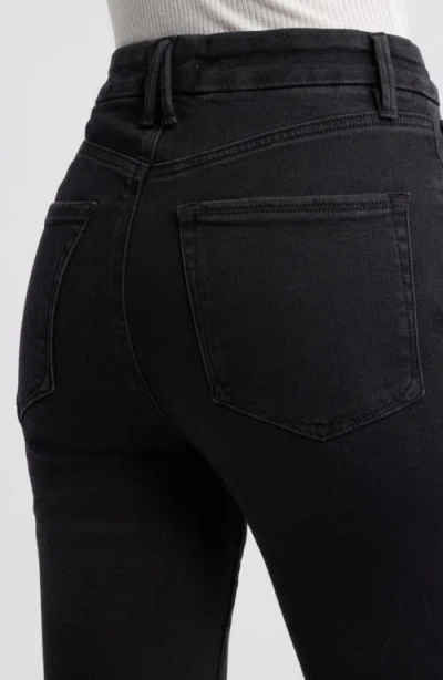 Good American Good Waist Raw Hem Crop Jeans