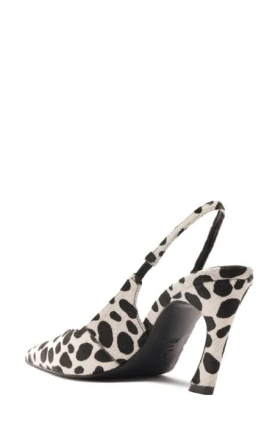 Schutz Lexi Wild Genuine Calf Hair Slingback Pointed Toe Pump In Animal Print