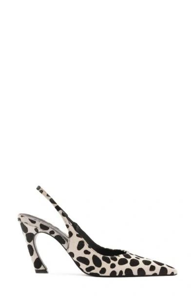 Schutz Lexi Wild Genuine Calf Hair Slingback Pointed Toe Pump In Animal Print
