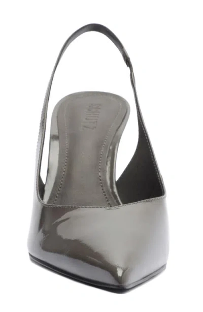Schutz Lexi Slingback Pointed Toe Pump In Gray