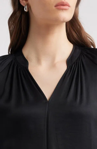 Nordstrom Shirred Satin Button-up Shirt