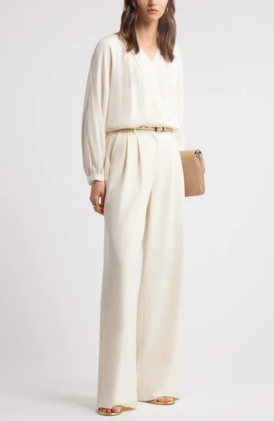 Nordstrom Shirred Satin Button-up Shirt
