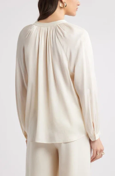 Nordstrom Shirred Satin Button-up Shirt