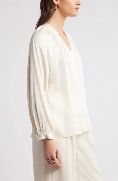 Nordstrom Shirred Satin Button-up Shirt