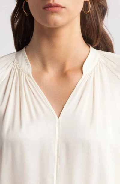 Nordstrom Shirred Satin Button-up Shirt