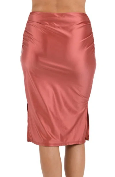 La Blanca Shirred Skirt With Side Slits