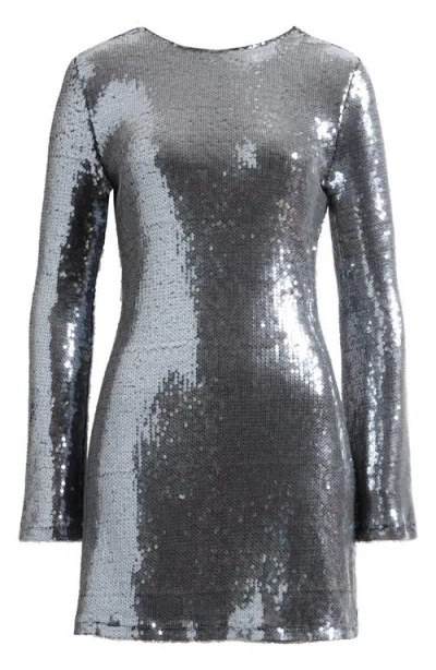 Rare London Sequin Long Sleeve Cocktail Minidress