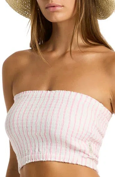 Sea Level Amalfi Beach Bandeau Cotton Cover-up Crop Top