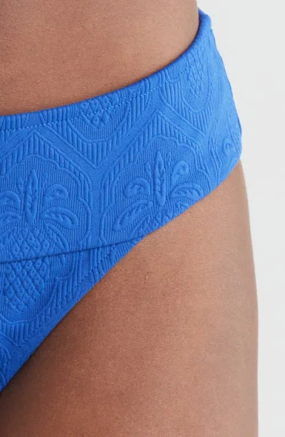 Farm Rio Blue Pineapple Matelasse Bikini Bottoms