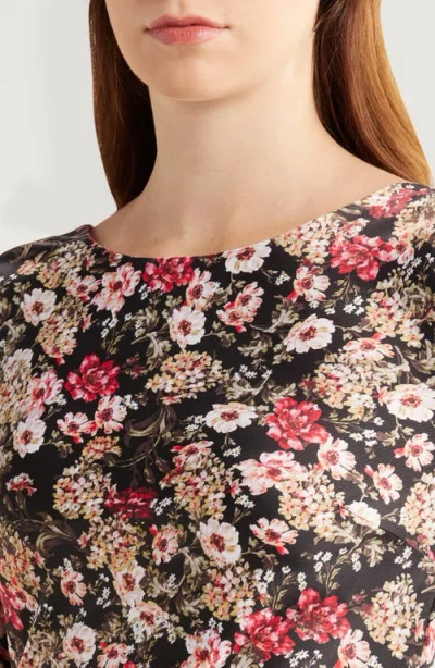 Wayf Gladys Floral Scoop Back Long Sleeve Midi Dress