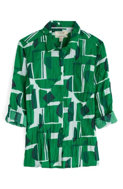 Seasalt Cornwall Larissa Print Button-up Shirt In Green
