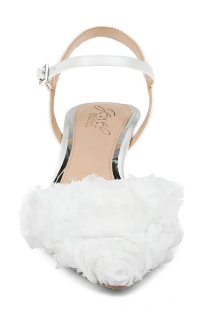 Jewel Badgley Mischka Selene Pointed Toe Pump In White