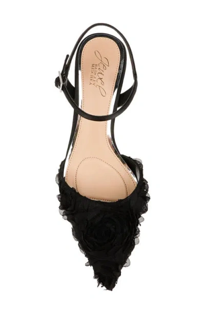 Jewel Badgley Mischka Selene Pointed Toe Pump In Black
