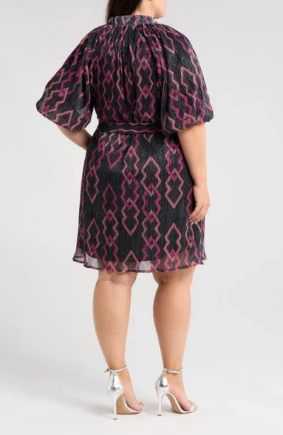 Ciebon Aniston Plissé Belted Minidress