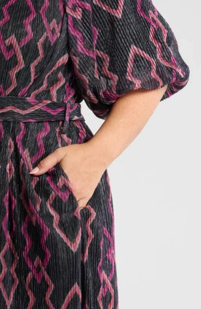 Ciebon Aniston Plissé Belted Minidress