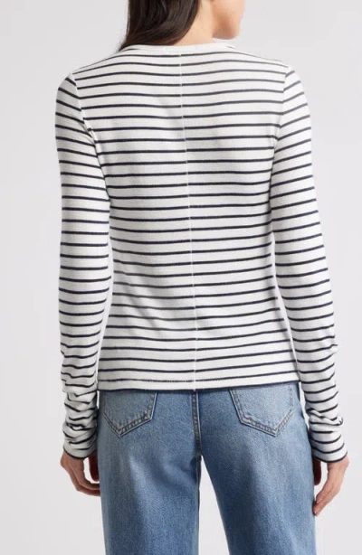 Rag & Bone The Knit Stripe Henley Top