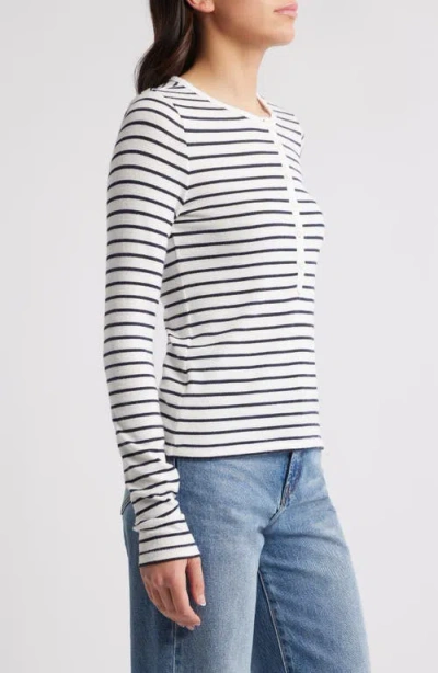 Rag & Bone The Knit Stripe Henley Top