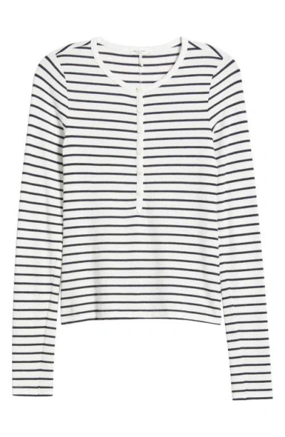 Rag & Bone The Knit Stripe Henley Top