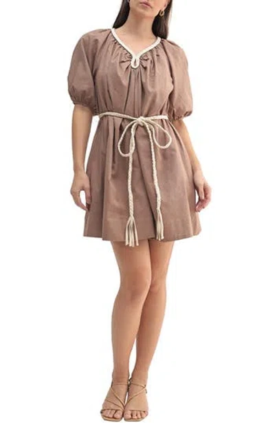 Mila Mae Braid Trim Minidress