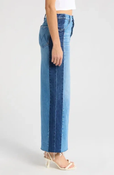 Mother The Flagpole Raw Hem Denim Maxi Skirt