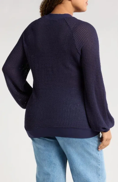 Gibsonlook Courtside Open Stitch Sweater